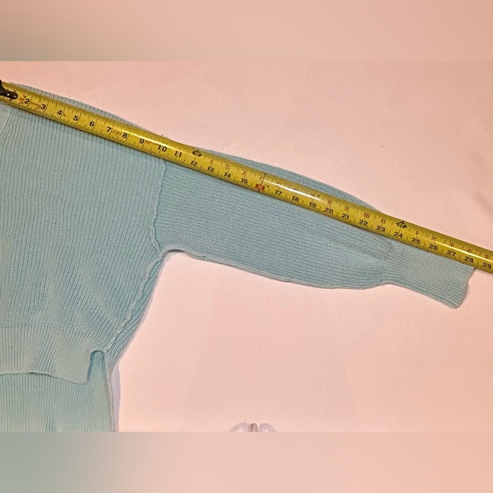 π Aerie Light Blue Ribbed Knit Sweater β 100% Cotton, Size XS - Picture 8 of 9